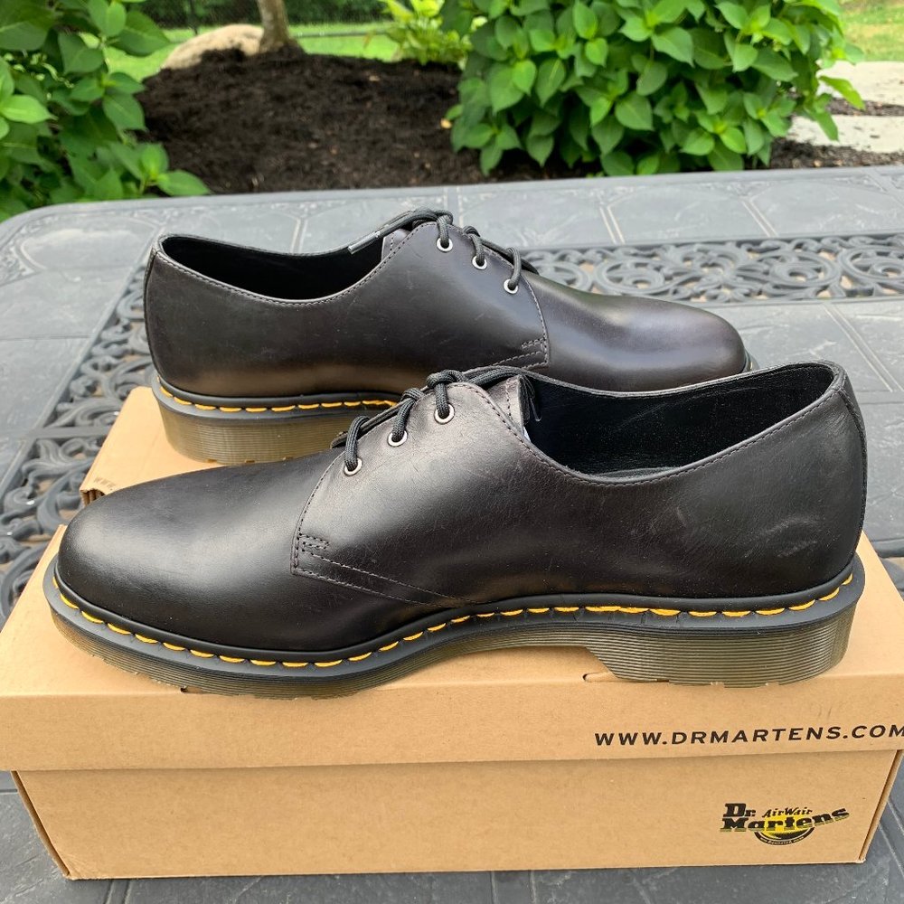 DR. MARTENS GUNMETAL ORLEANS WP LEATHER OXFORD - Picture 9 of 12